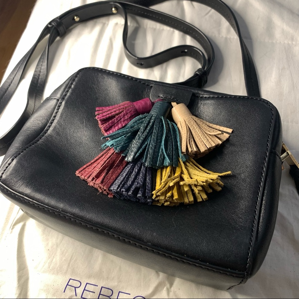 Rebecca Minkoff Tassels Crossbody Leather Handbag - Picture 3 of 10